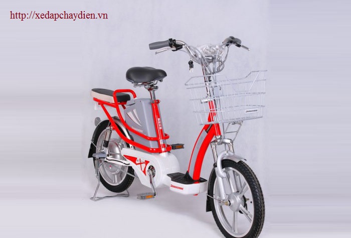 xe đạp điện Bridgestone SPK48 màu đỏ, xe dap dien Bridgestone SPK48 mau do