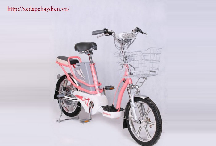 xe đạp điện Bridgestone SPK48 màu hồng, xe dap dien Bridgestone SPK48 mau hong