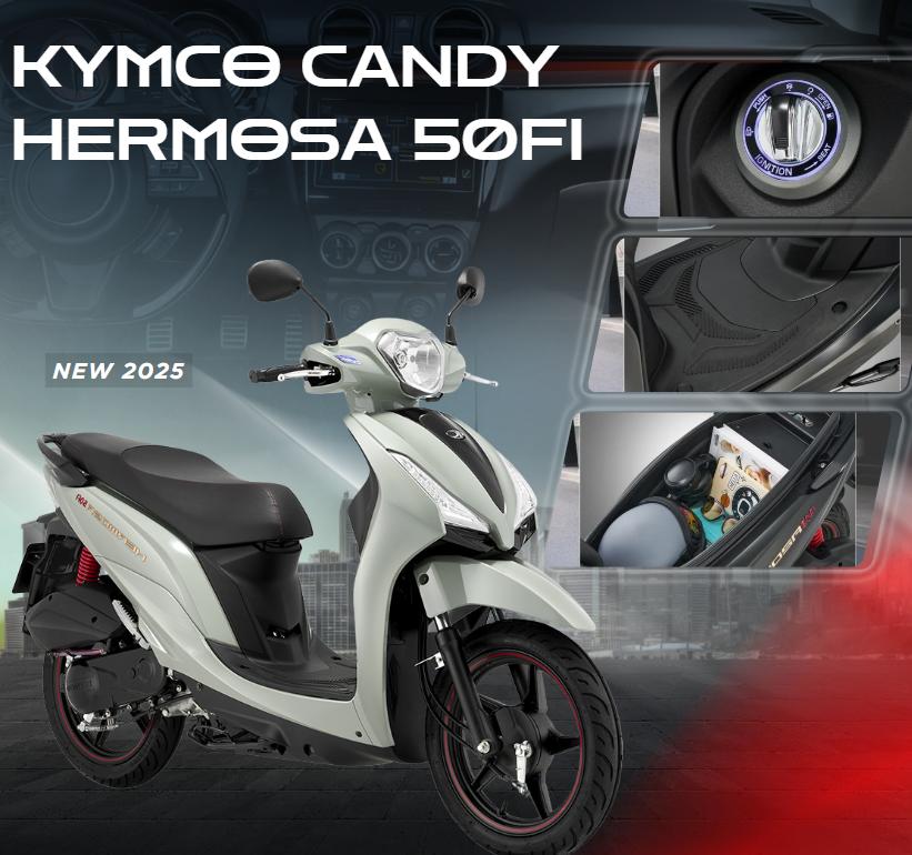 Kymco Candy Hermosa 50cc 2025 có đáng để nâng cấp?