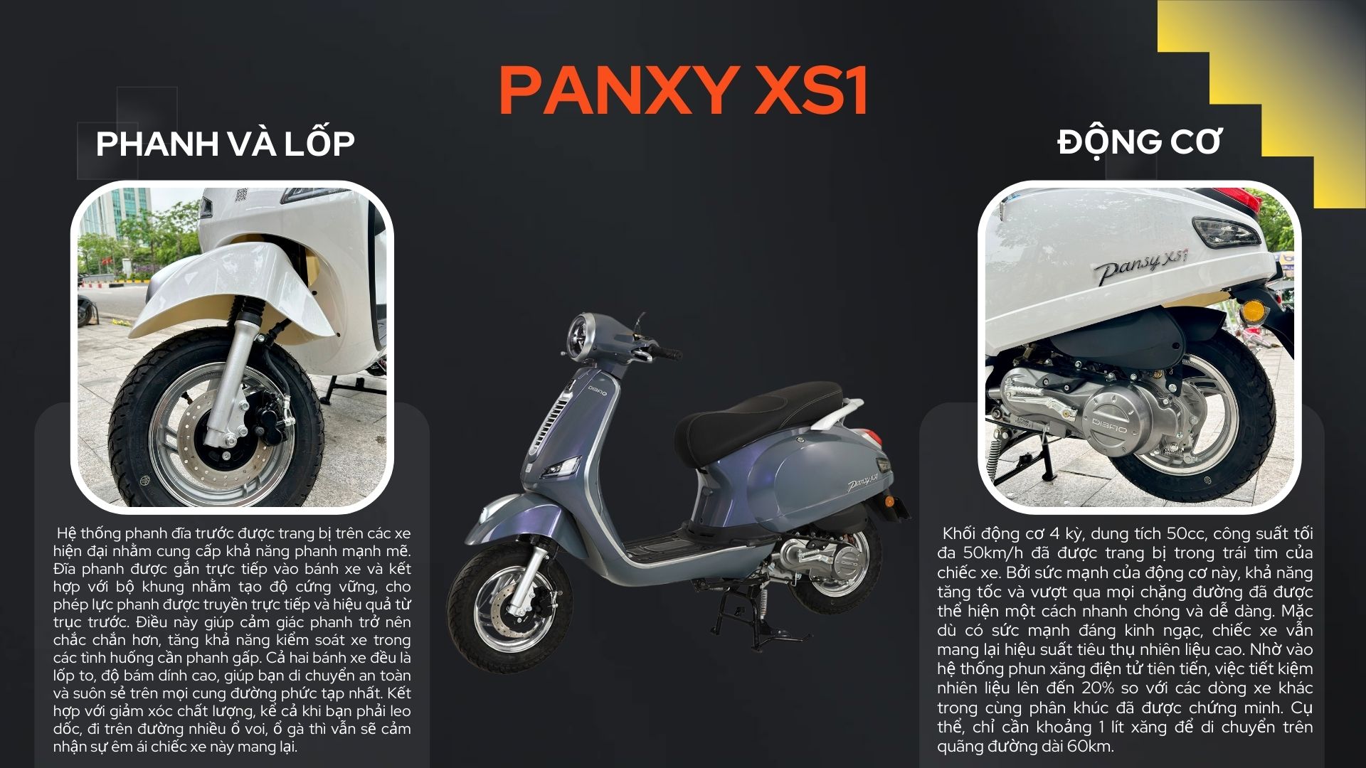 Khám phá thiết kế và tiện ích của Dibao Pansy XS1 50cc: Nhỏ gọn, thời trang, dễ lái