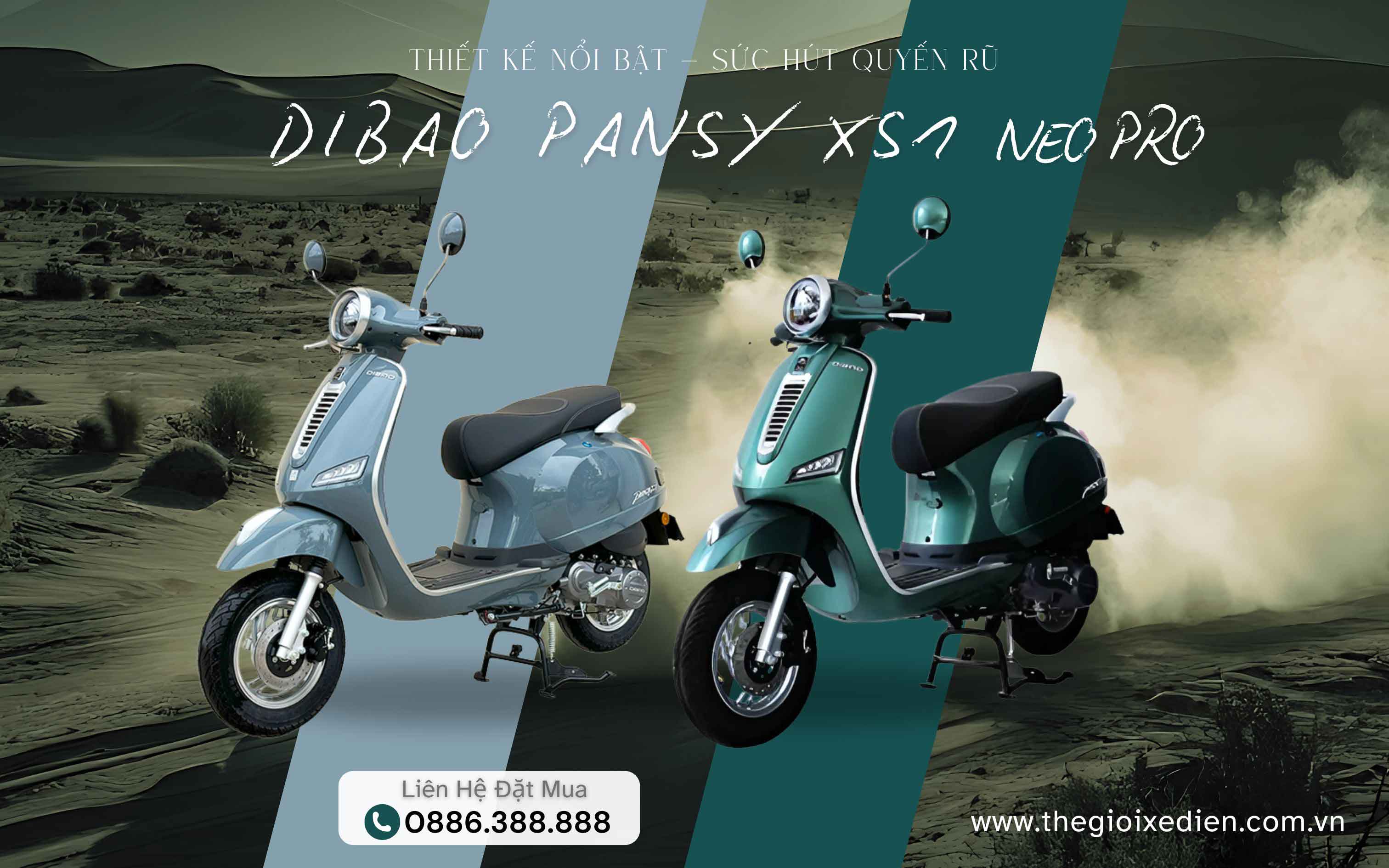 Khám phá thiết kế và tiện ích của Dibao Pansy XS1 50cc: Nhỏ gọn, thời trang, dễ lái